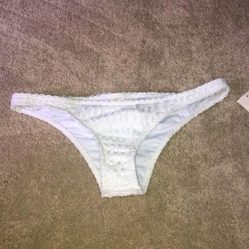 Roxy Bikini Bottom Cheeky Large White New